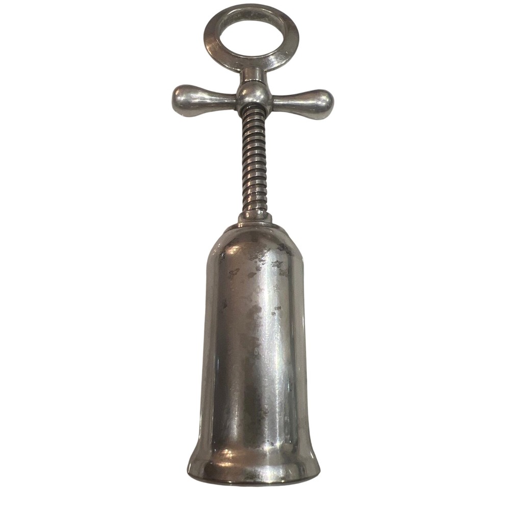 Vintage William Adams Silverplate Cork Screw Bottle Opener Walker Bell Style MCM